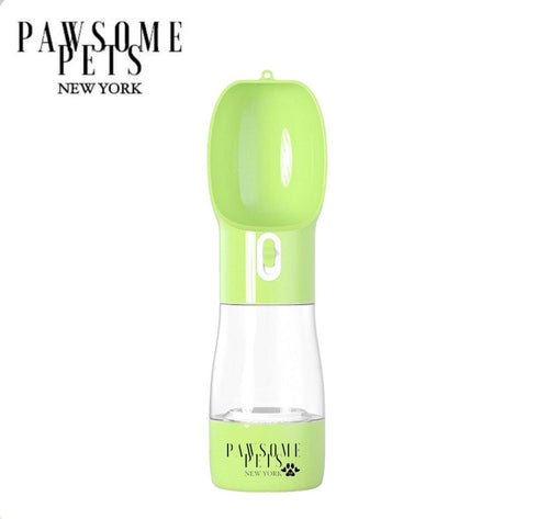 2 IN 1 PORTABLE PET FEEDER - GREEN PAWSOME PETS