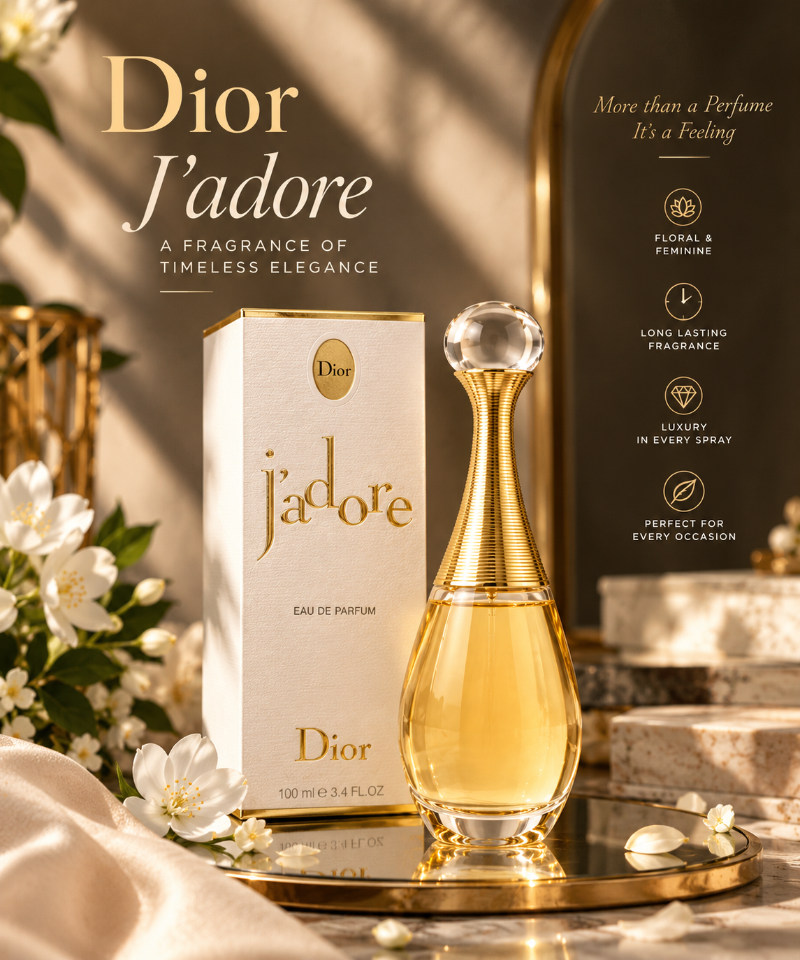 J’adore Eau de Parfum for Women – Luxury Floral Fragrance | Long-Lasting Perfume online store
