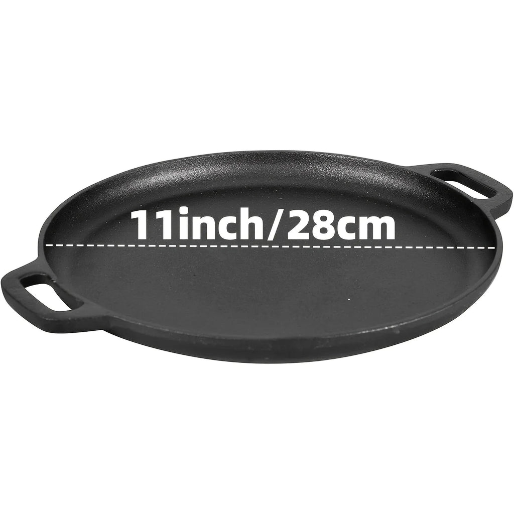3 Piece Cast Iron Skillet Set for Oven Grill and Campfire Cooking EZ Carthub