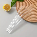 Heat Resistant Reusable Glass Straw Set with Cleaning Brush for Drinks EZ Carthub