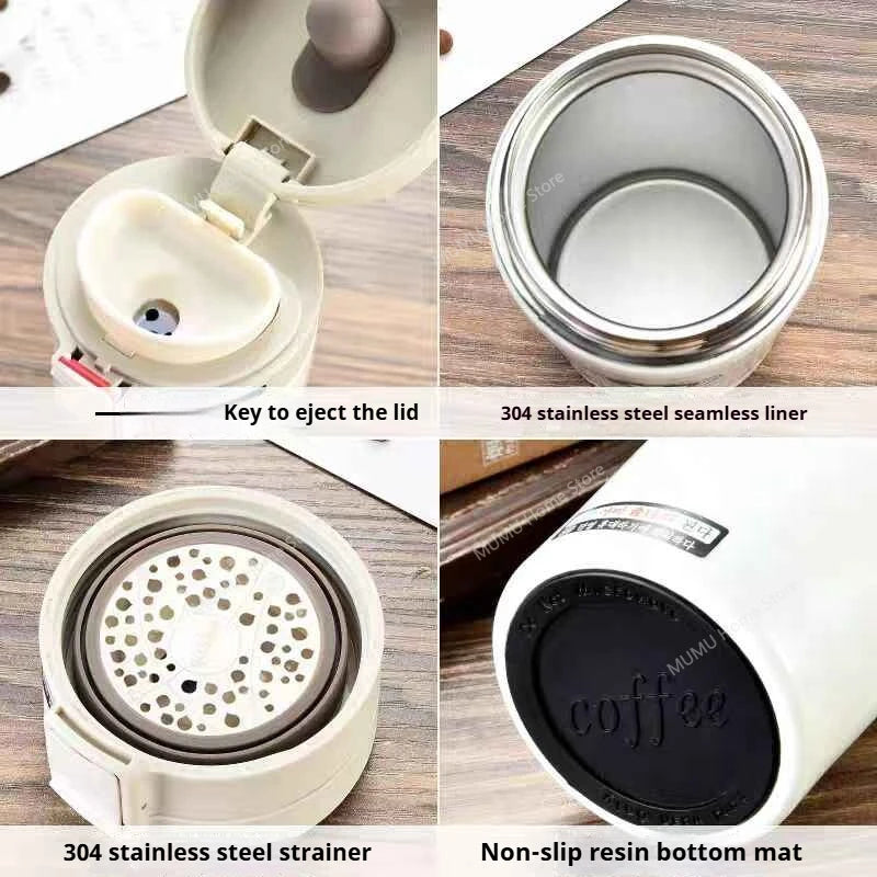 380ml/510ml Stainless Steel Thermal Mug for Hot and Cold Drinks EZ Carthub