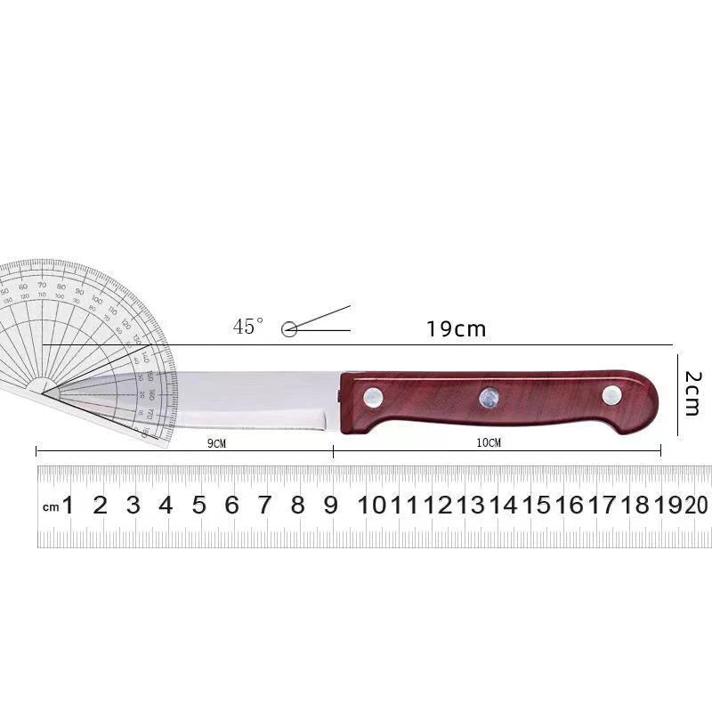 Stainless Steel Paring Knife with Wood Grain Handle for Everyday Food Preparation EZ Carthub