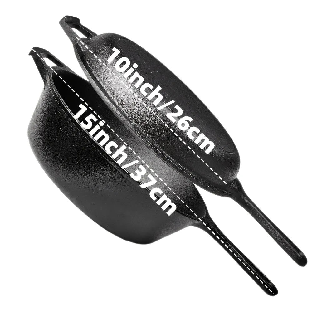 3 Piece Pre-Seasoned Cast Iron Skillet Set for Cooking and Grilling EZ Carthub