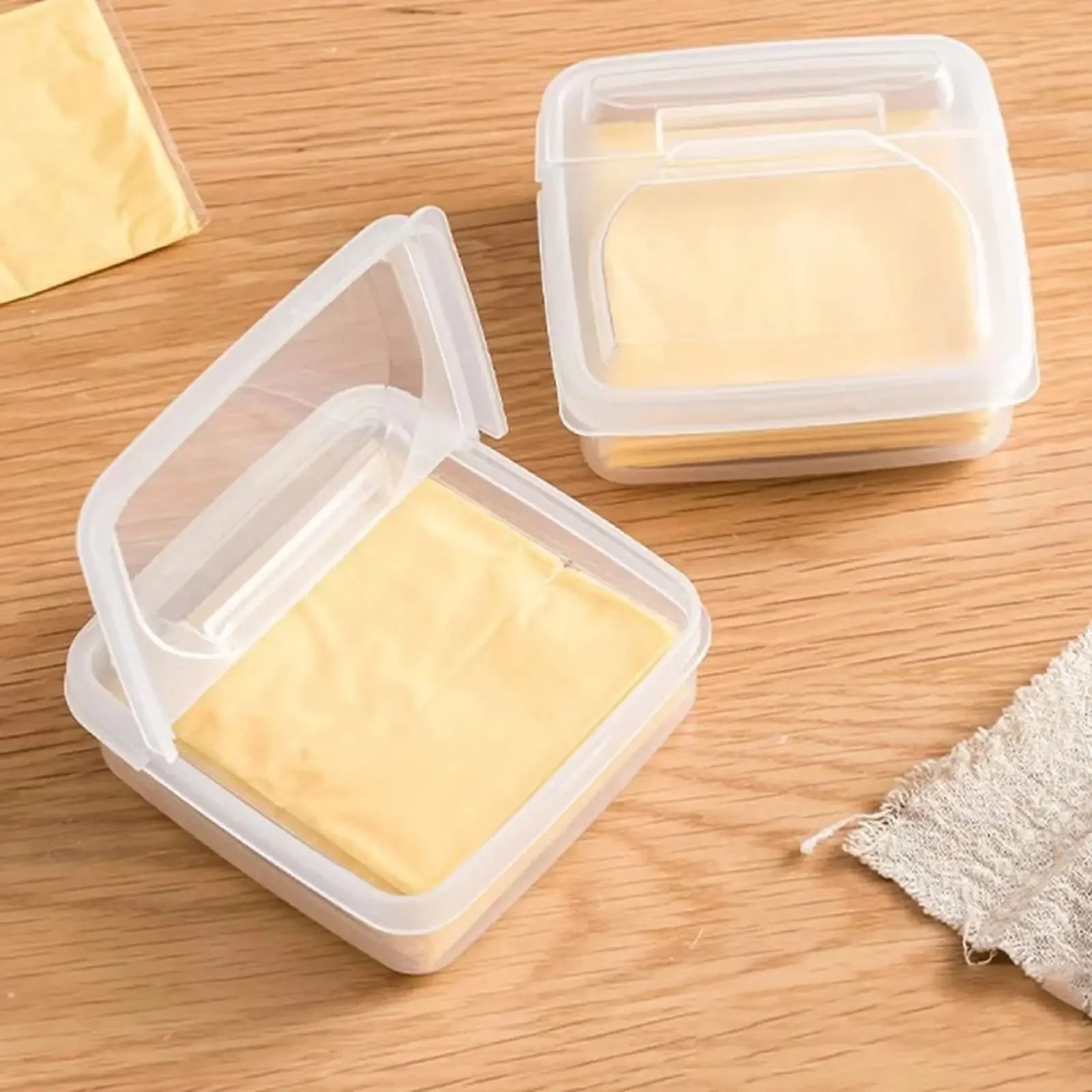 Clear Cheese Storage Container with Flip Lid for Fresh Refrigerator Organization EZ Carthub