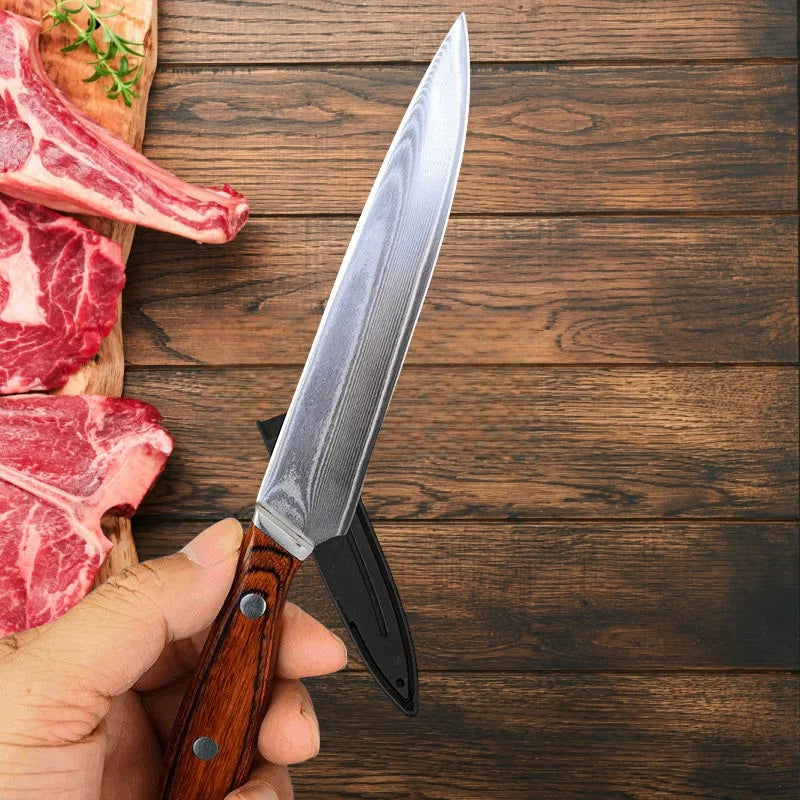 67 Layer Damascus Steel Utility Knife for Precision Cutting and Food Preparation EZ Carthub