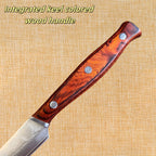 67 Layer Damascus Steel Steak Knife with Wood Handle and Protective Sheath EZ Carthub