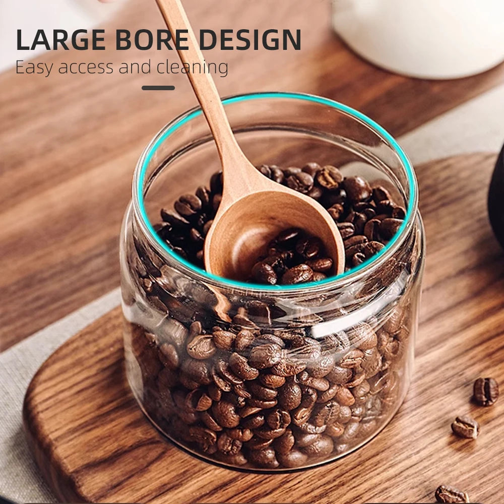 Vacuum Sealed Glass Storage Jar for Coffee Beans Tea and Dry Foods EZ Carthub