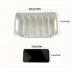 Clear Plastic Seasoning Storage Box with Adjustable Divider for Kitchen Organization EZ Carthub