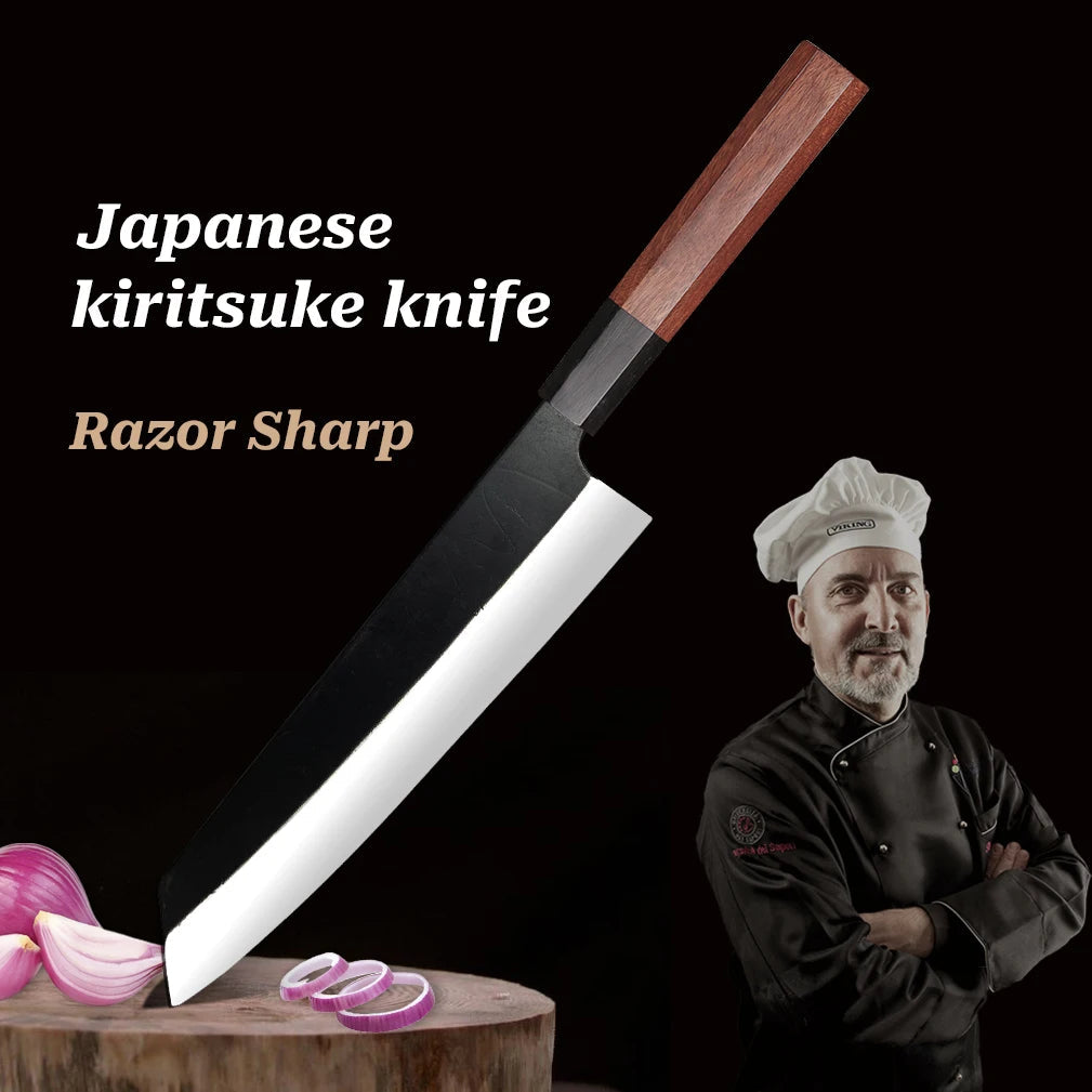 Japanese Kiritsuke Chef Knife with Octagon Handle for Precision Food Preparation EZ Carthub