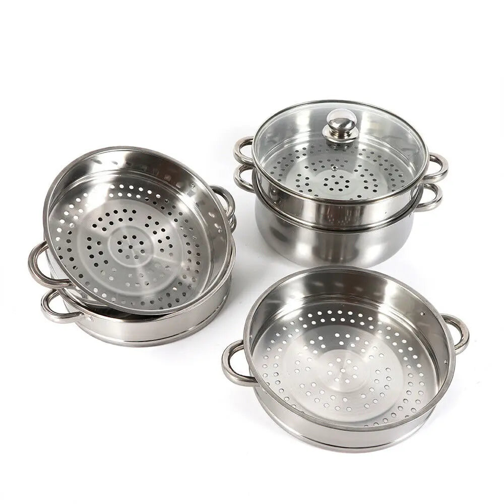 5 Tier Stainless Steel Steamer Pot for Healthy and Efficient Cooking EZ Carthub