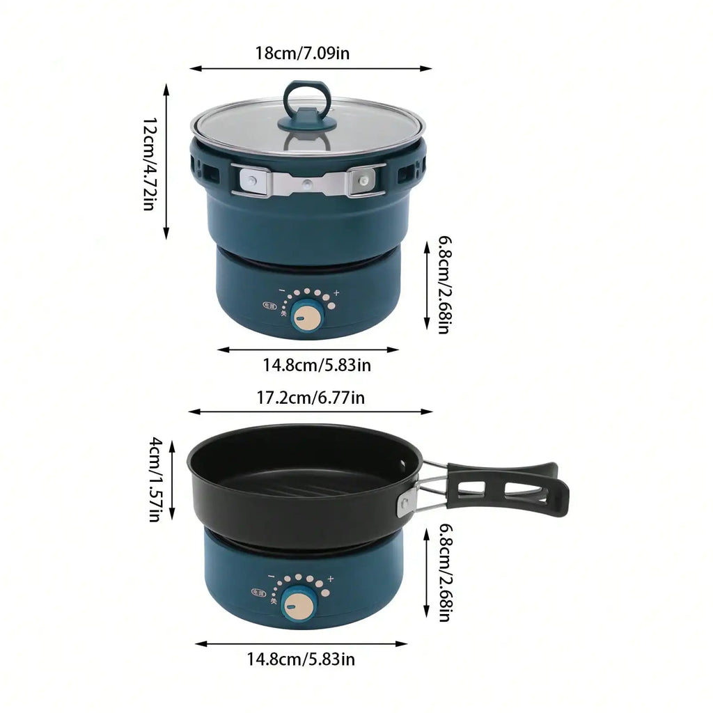Portable Electric Hot Pot with Foldable Handles for Quick and Easy Cooking EZ Carthub