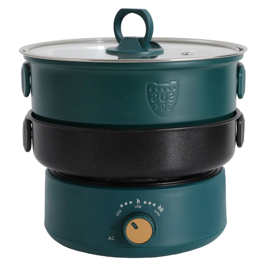 Portable Electric Hot Pot with Foldable Handles for Quick and Easy Cooking EZ Carthub