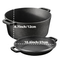 3 Piece Pre-Seasoned Cast Iron Skillet Set for Cooking and Grilling EZ Carthub