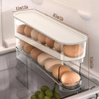Auto Rolling Egg Organizer for Space Saving Refrigerator Storage EZ Carthub