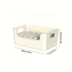 Clear Plastic Seasoning Storage Box with Adjustable Divider for Kitchen Organization EZ Carthub