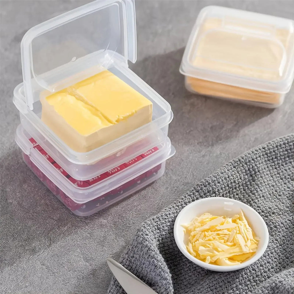 Clear Cheese Storage Container with Flip Lid for Fresh Refrigerator Organization EZ Carthub