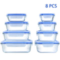 8 Piece Glass Food Storage Container Set for Meal Prep and Kitchen Organization EZ Carthub