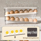 Auto Rolling Egg Organizer for Space Saving Refrigerator Storage EZ Carthub