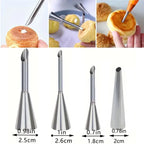 4 Piece Stainless Steel Piping Nozzle Set for Cake and Cupcake Decorating EZ Carthub