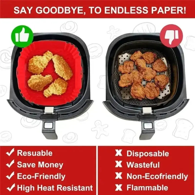 Reusable Silicone Air Fryer Liner for Easy Baking and Cooking EZ Carthub
