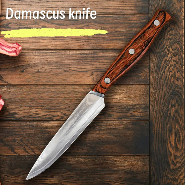 67 Layer Damascus Steel Utility Knife for Precision Cutting and Food Preparation EZ Carthub
