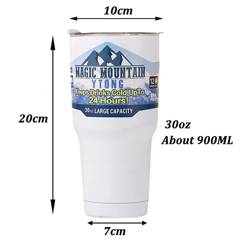 Stainless Steel Insulated Thermos Cup with Straw for Travel and Daily Use EZ Carthub