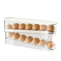 Auto Rolling Egg Organizer for Space Saving Refrigerator Storage EZ Carthub