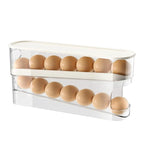 Auto Rolling Egg Organizer for Space Saving Refrigerator Storage EZ Carthub