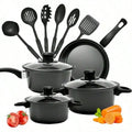 13 Piece Nonstick Cookware Set with Induction Pots Pans and Kitchen Utensils EZ Carthub