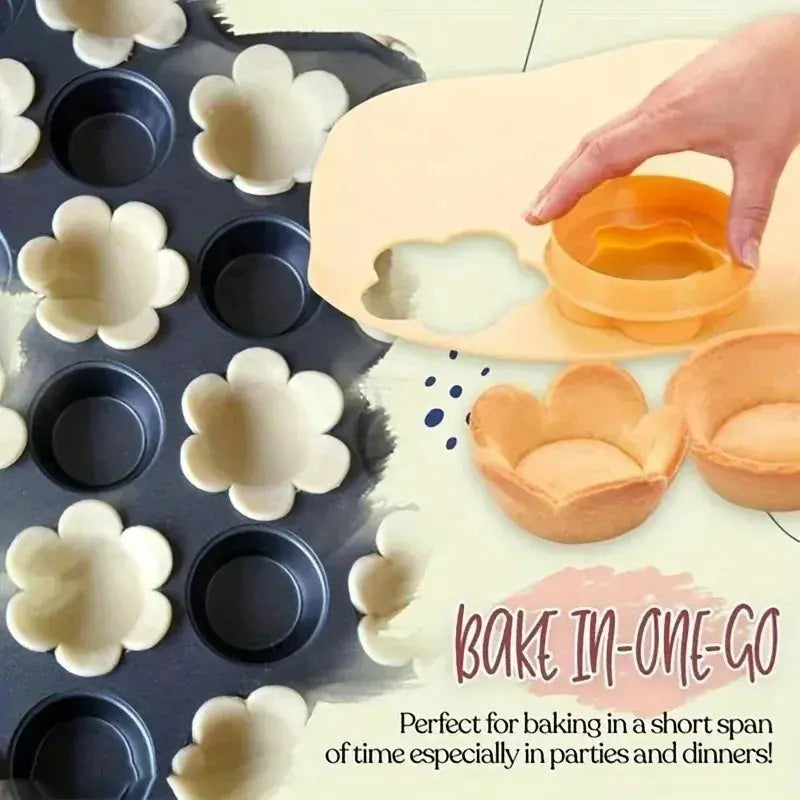 Dough Tamper and Flower Cutter Set for Baking and Pastry Making EZ Carthub