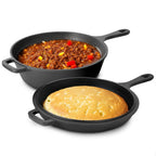 Pre-Seasoned Cast Iron Dutch Oven and Skillet Combo for Versatile Cooking EZ Carthub