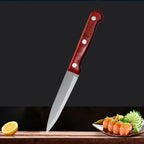 Stainless Steel Paring Knife with Wood Grain Handle for Everyday Food Preparation EZ Carthub