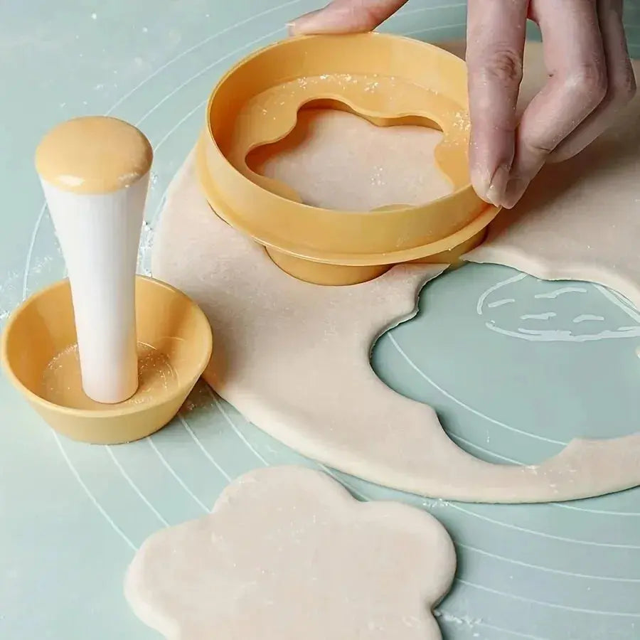 Dough Tamper and Flower Cutter Set for Baking and Pastry Making EZ Carthub