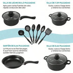 13 Piece Nonstick Cookware Set with Induction Pots Pans and Kitchen Utensils EZ Carthub
