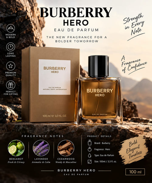 Burberry Hero Eau de Parfum 100ml | Men’s Premium Woody Perfume online store