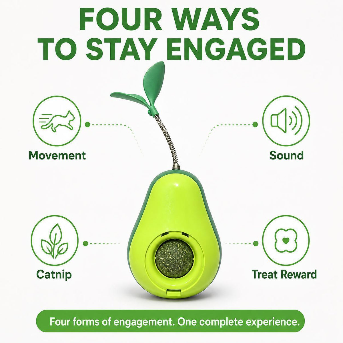 Avocado Cat Tumbler Toy