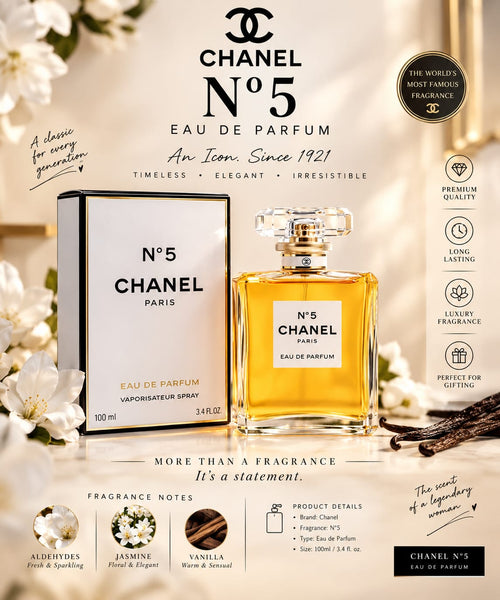 Chanel N°5 Eau de Parfum 100ml | Luxury Women’s Perfume | Floral Fragrance online store