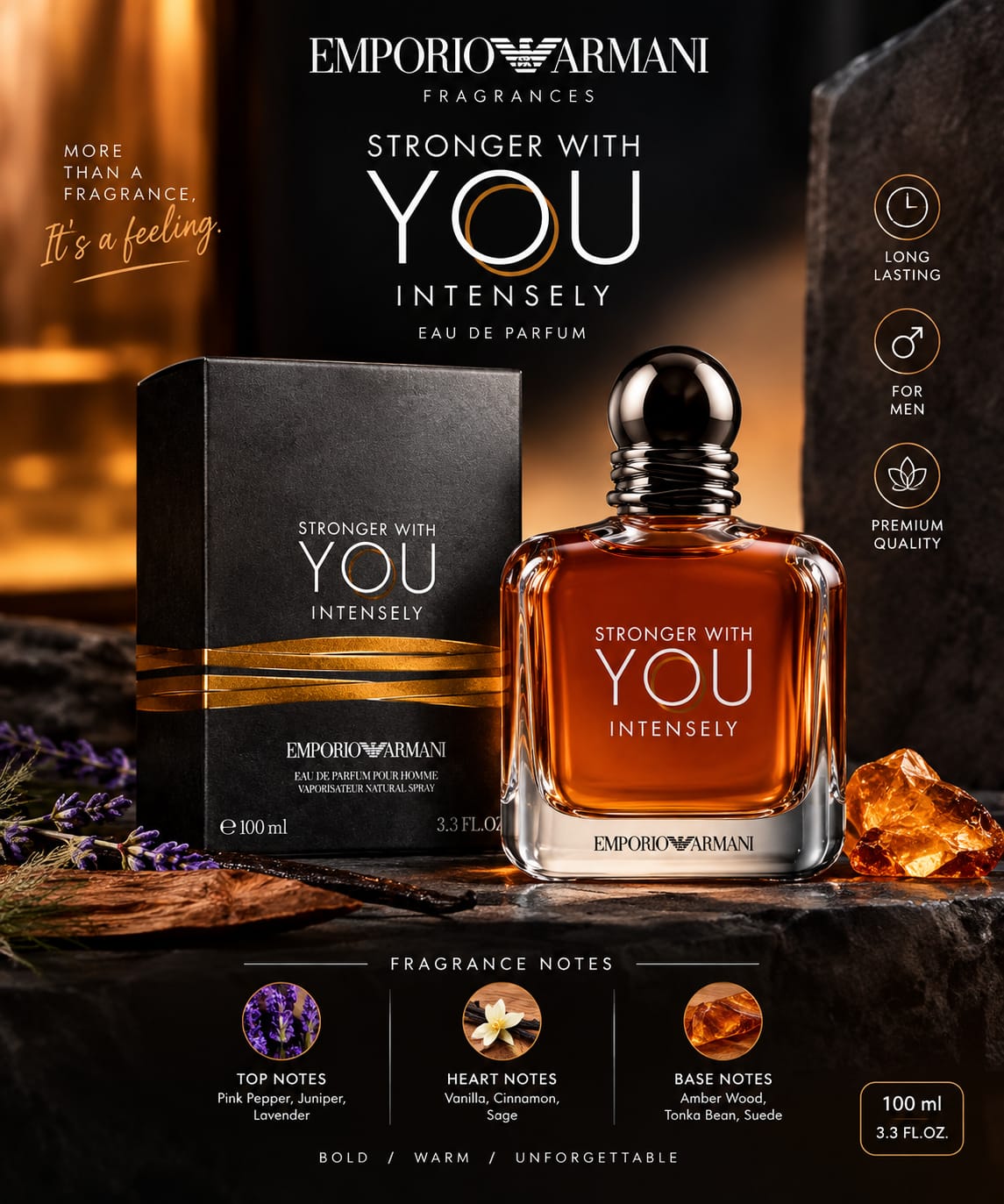 Emporio Armani Stronger With You Intensely Eau de Parfum 100ml for Men online store